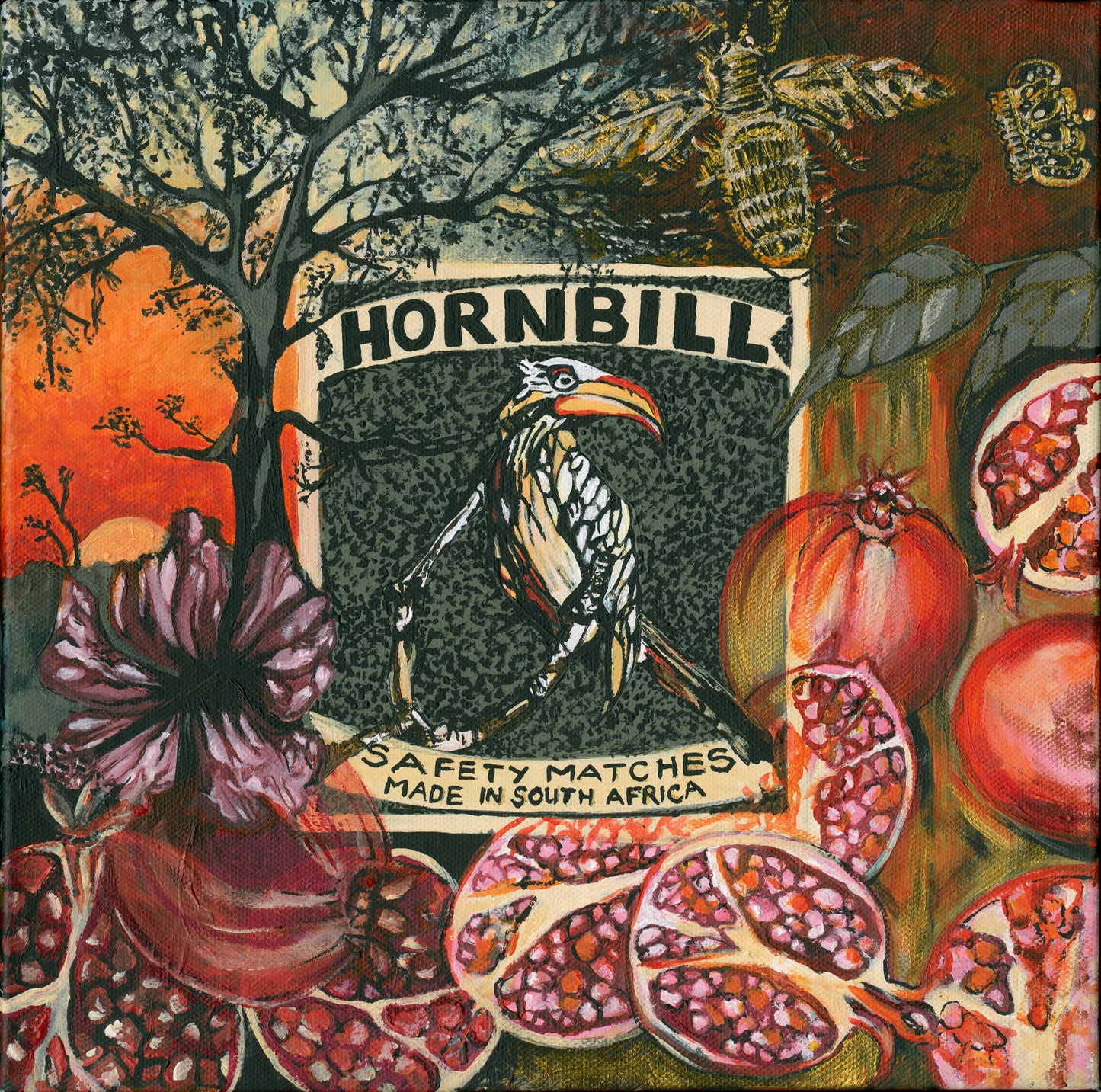 Safety Matches Hornbill - Card